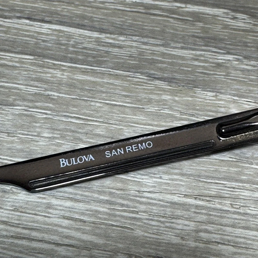 Bulova San Remo‎ Eyeglass Frames Semi Rimless Gunmetal 54-18-140 Rectangle Metal